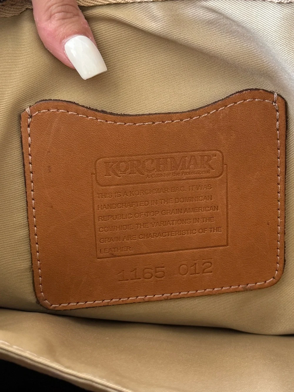 Korchmar Tan Leather Briefcase